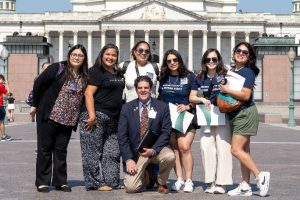 A portion of the Texas delegation in front of the Capitol